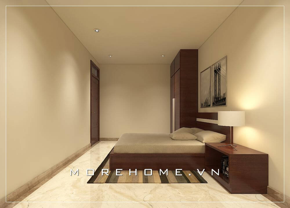 Mẫu thiết kế phòng ngủ hiện đại tối giản ấn tượng với nội thất gỗ cao cấp